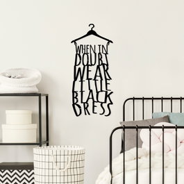 Wallity When In Doubt Wear Little Black Dress Escultura de Pared